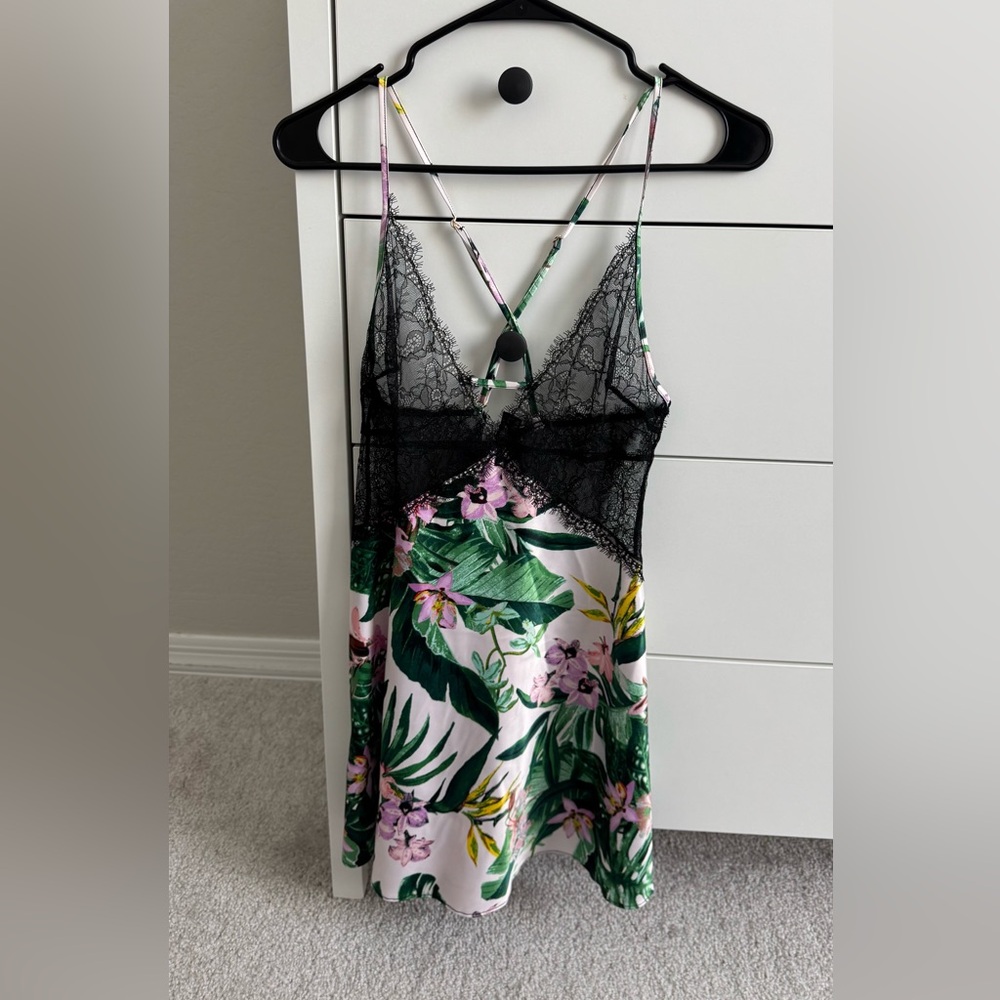 Victorias Secret Lace Plunge Slip